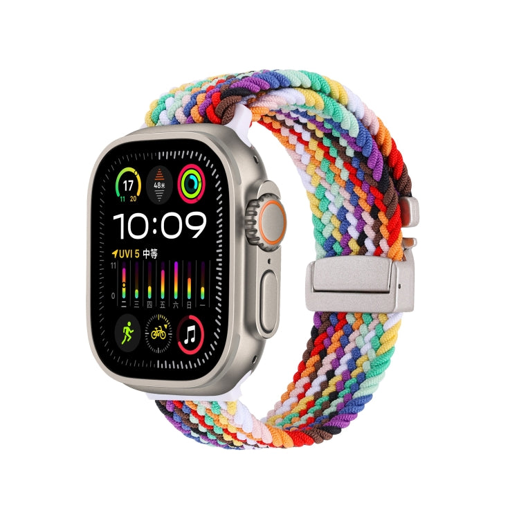 Snap Button Braided Watch Band, For Apple Watch 46mm / 49mm / 45mm / 44mm