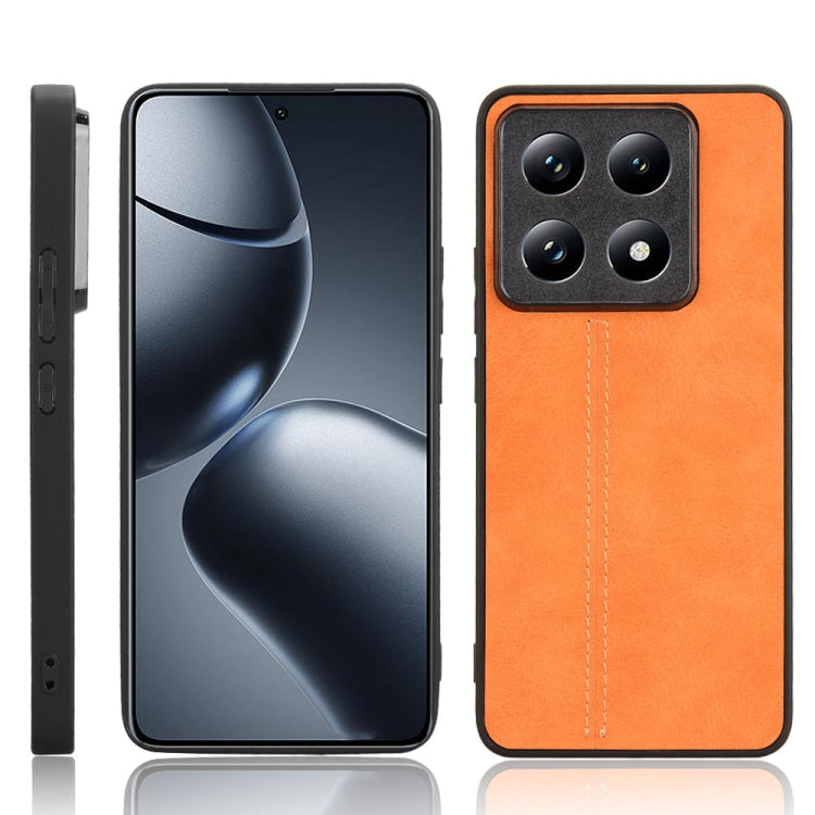Cow Pattern Sewing Back Cover Phone Case, For Xiaomi 15 Ultra, For Xiaomi Poco X7 Pro, For Xiaomi 15 Pro, For Xiaomi 15, For Xiaomi 14T Pro, For Xiaomi 14T