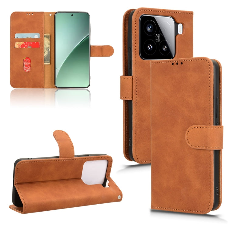 Skin Feel Magnetic Flip Leather Phone Case, For Xiaomi 15 Pro, For Xiaomi 15