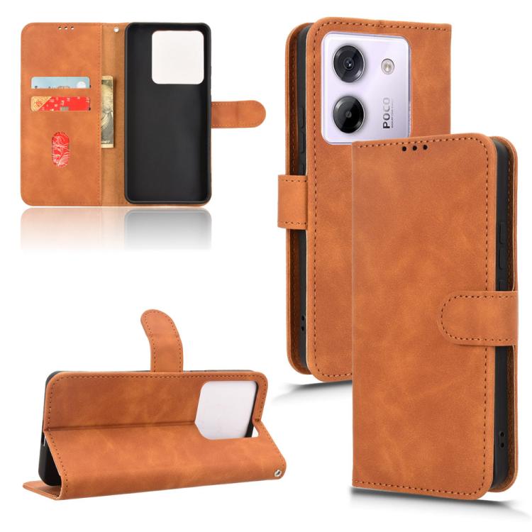 Skin Feel Magnetic Flip Leather Phone Case