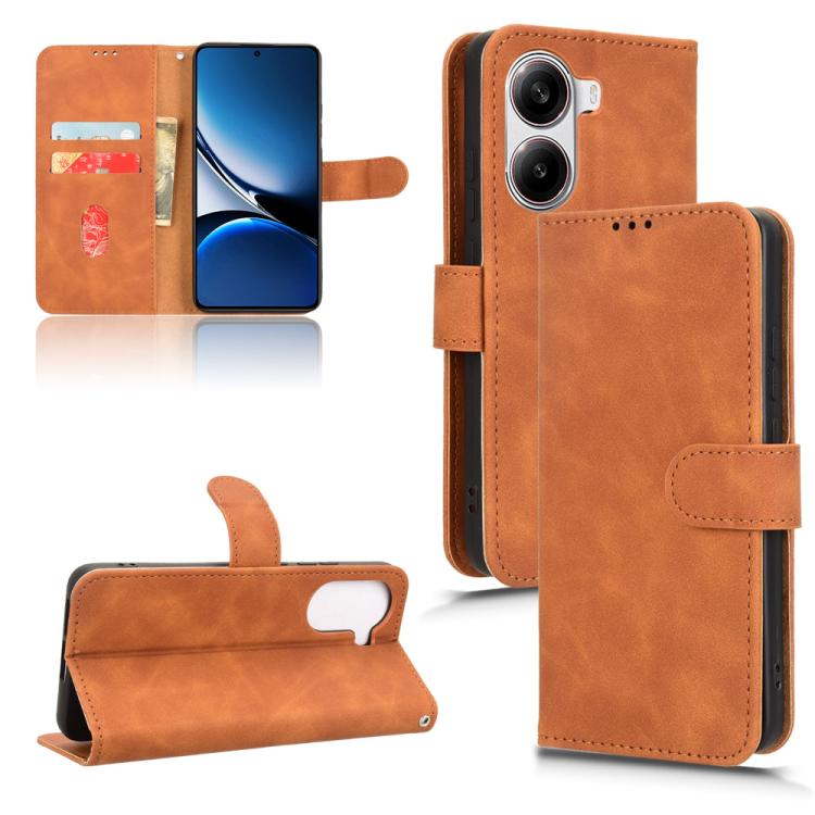 Skin Feel Magnetic Flip Leather Phone Case