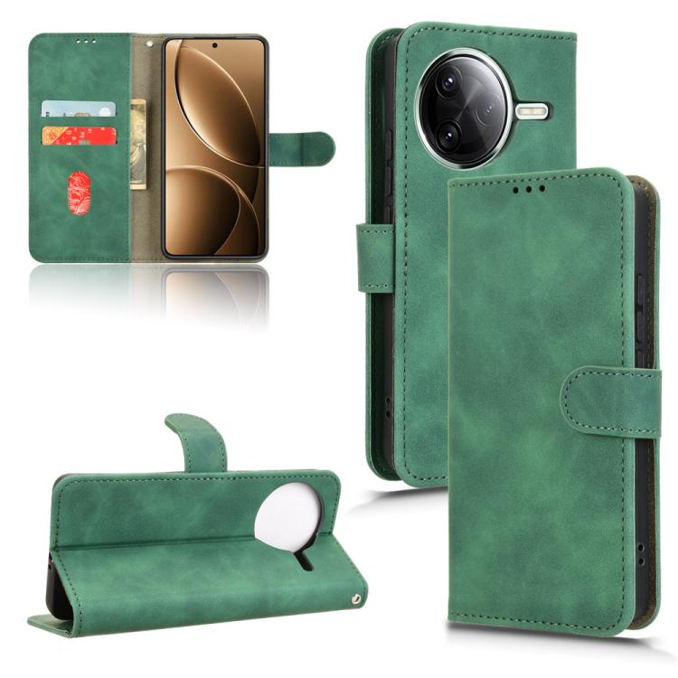 Skin Feel Magnetic Flip Leather Phone Case