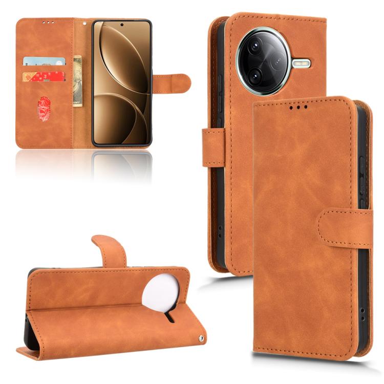 Skin Feel Magnetic Flip Leather Phone Case