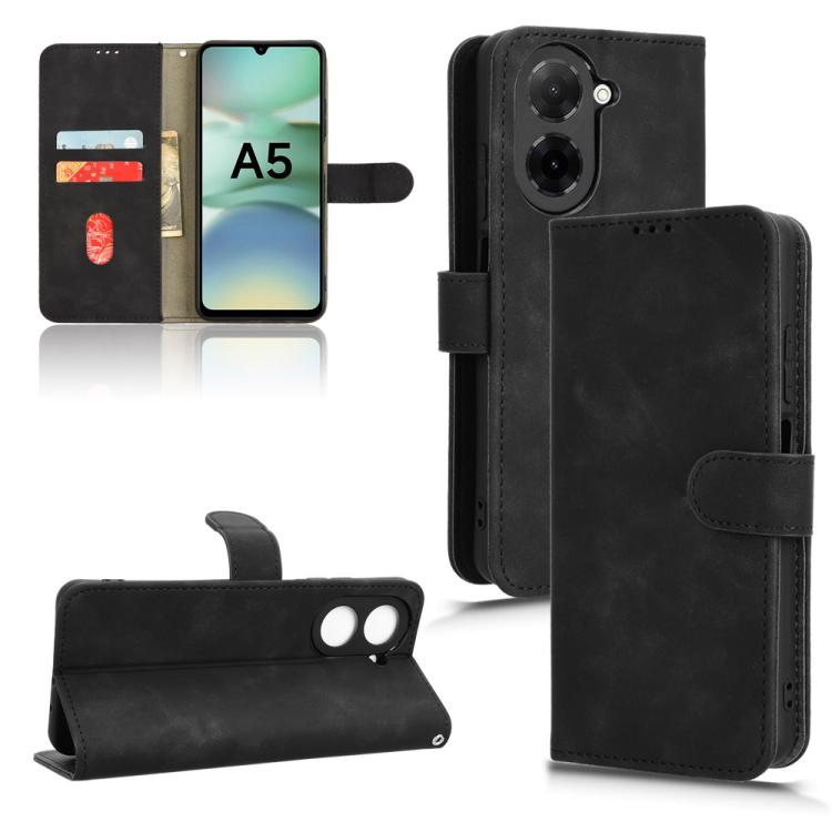 Skin Feel Magnetic Flip Leather Phone Case