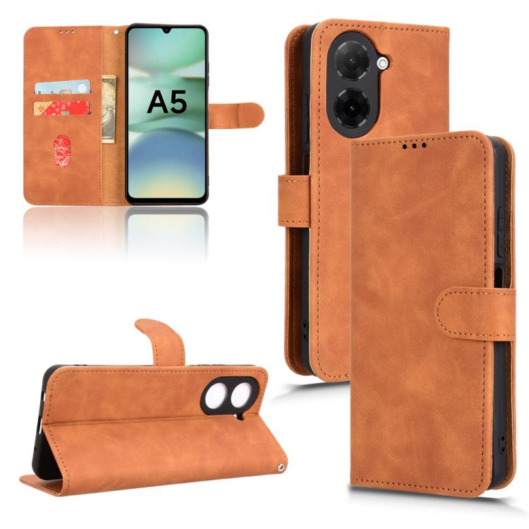 Skin Feel Magnetic Flip Leather Phone Case