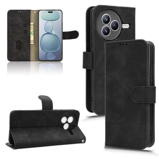Skin Feel Magnetic Flip Leather Phone Case
