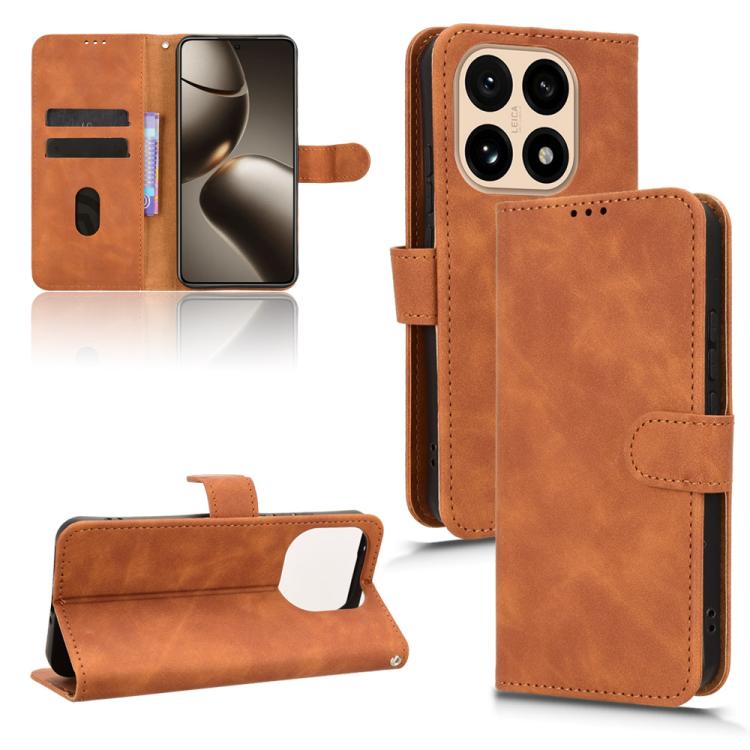 Skin Feel Magnetic Flip Leather Phone Case