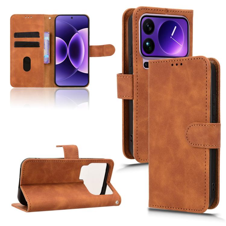 Skin Feel Magnetic Flip Leather Phone Case