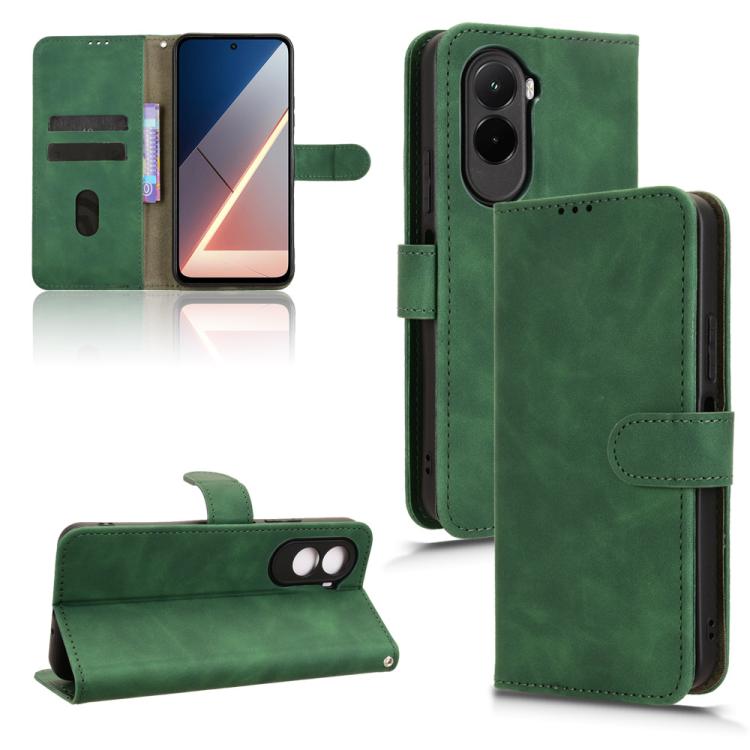 Skin Feel Magnetic Flip Leather Phone Case, For Xiaomi 17 Pro Max, For Xiaomi 17 Pro, For Xiaomi 17, For Xiaomi Poco M7 4G 171mm