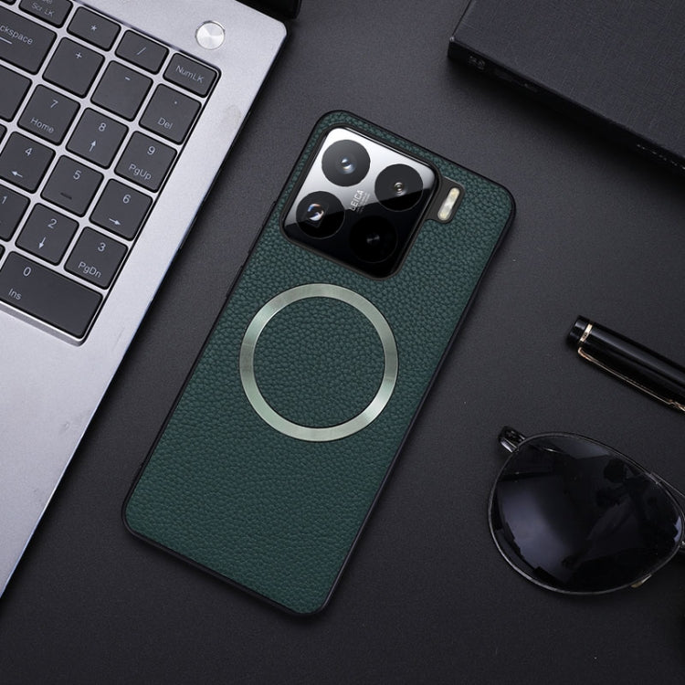CD Magsafe Magnetic Litchi Texture Phone Case