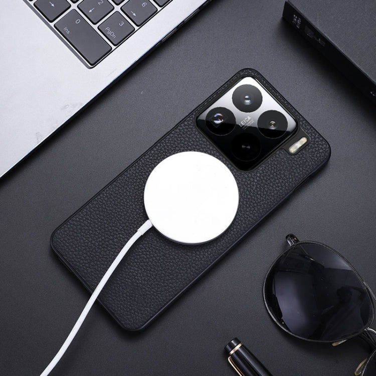 CD Magsafe Magnetic Litchi Texture Phone Case, For Xiaomi 15 Pro, For Xiaomi 15