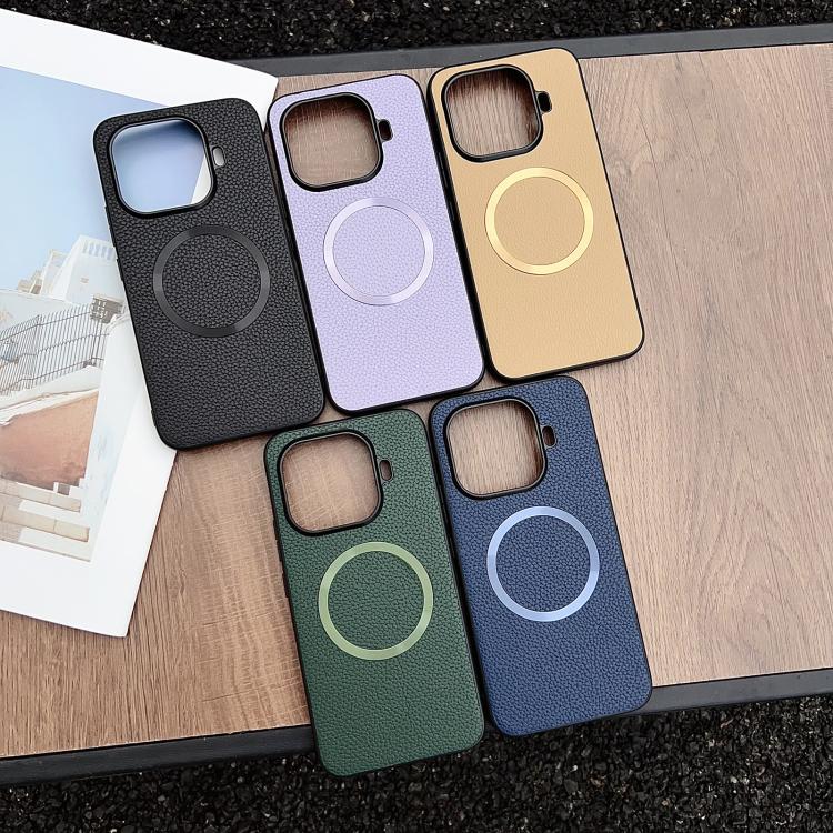 CD Magsafe Magnetic Litchi Texture Phone Case