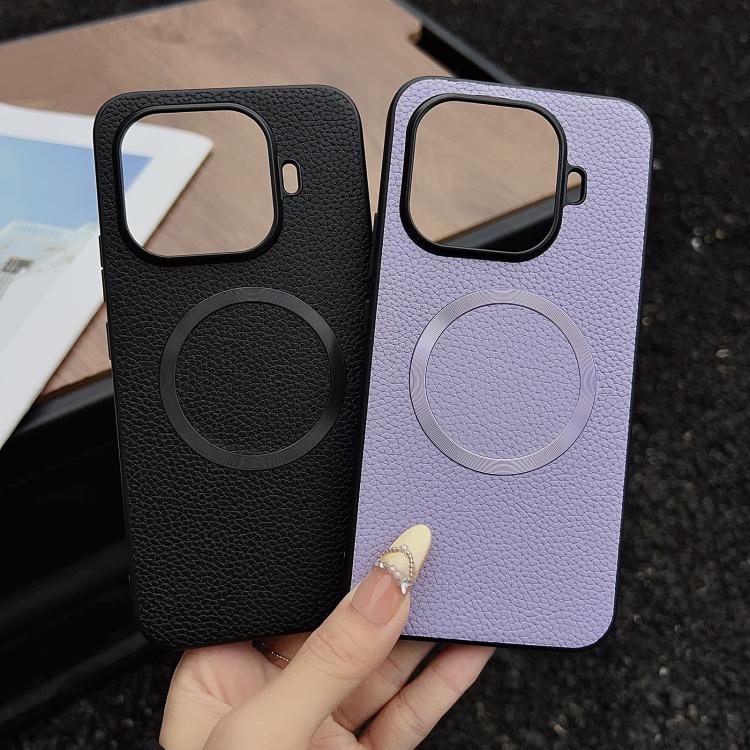 CD Magsafe Magnetic Litchi Texture Phone Case