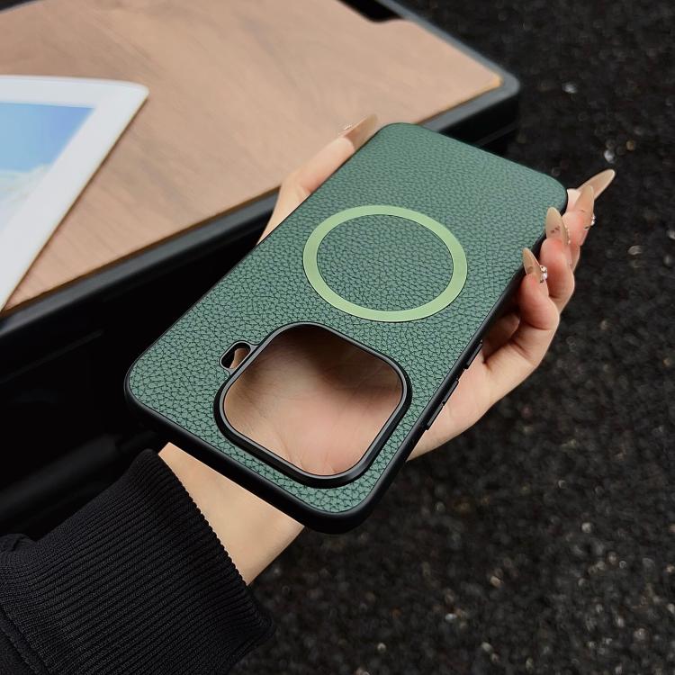 CD Magsafe Magnetic Litchi Texture Phone Case