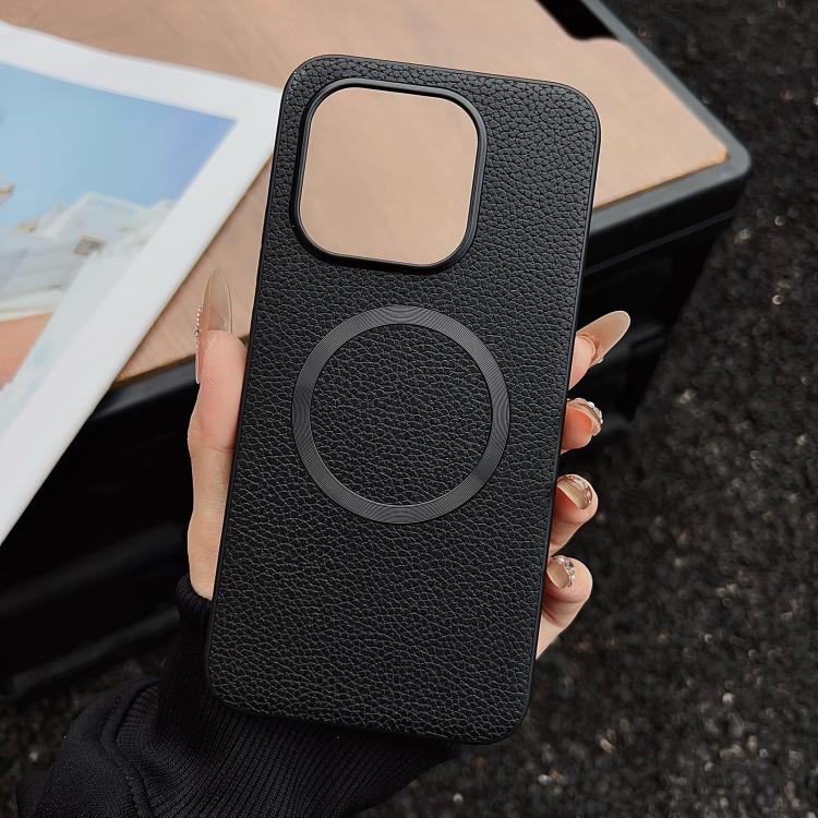 CD Magsafe Magnetic Litchi Texture Phone Case