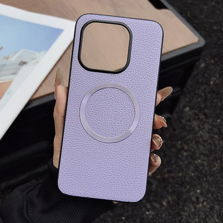 CD Magsafe Magnetic Litchi Texture Phone Case
