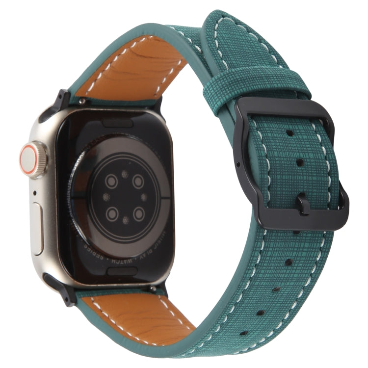 Plaid Buckle Microfiber Leather Watch Band, For Apple Watch 46mm / 49mm / 45mm / 44mm, For Apple Watch 42mm / 41mm / 40mm / 38mm