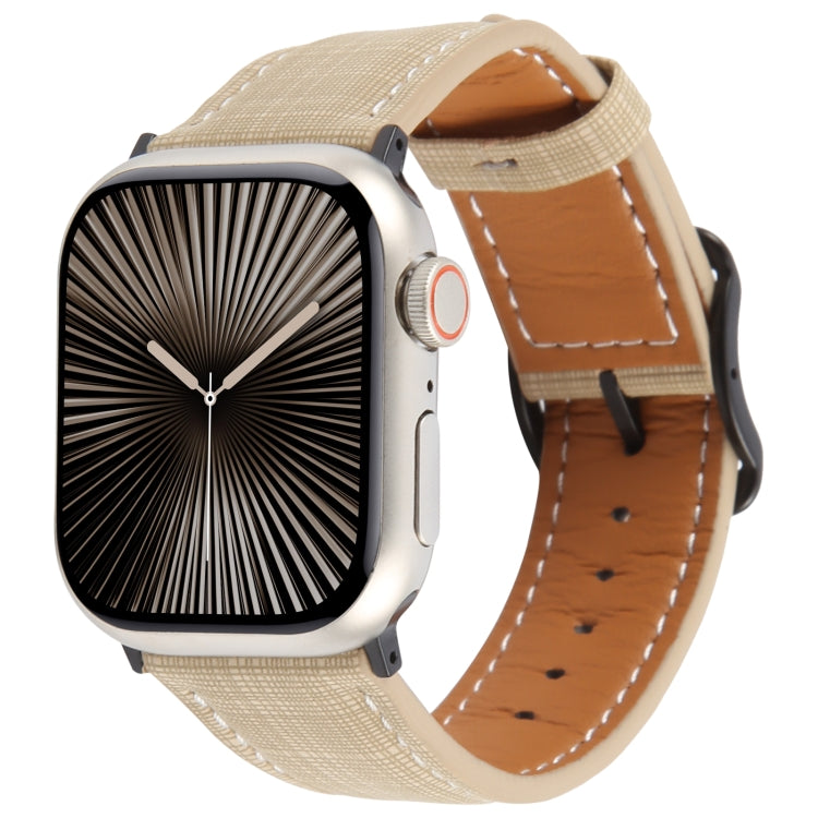 Plaid Buckle Microfiber Leather Watch Band, For Apple Watch 46mm / 49mm / 45mm / 44mm, For Apple Watch 42mm / 41mm / 40mm / 38mm