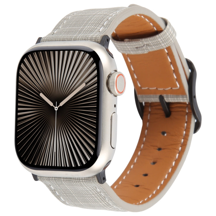 Plaid Buckle Microfiber Leather Watch Band, For Apple Watch 46mm / 49mm / 45mm / 44mm, For Apple Watch 42mm / 41mm / 40mm / 38mm