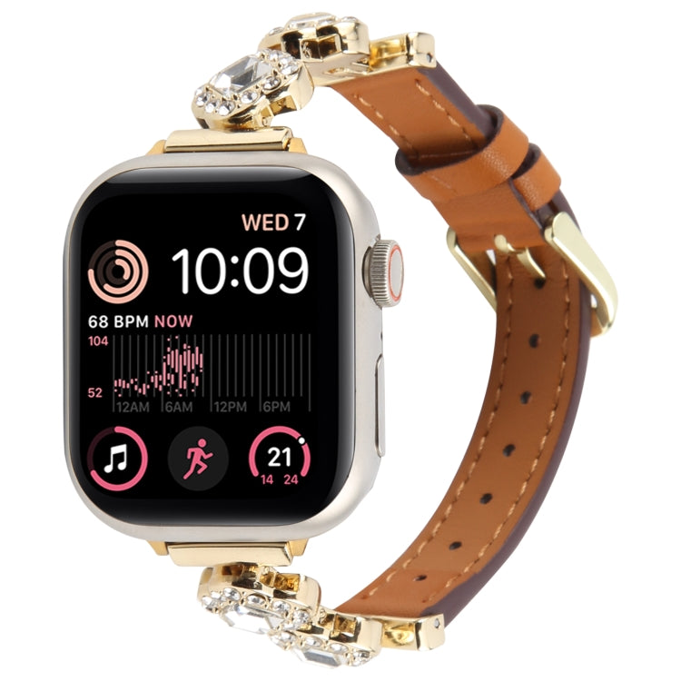 Microfiber Leather Diamond Slim Watch Band, For Apple Watch 46mm / 49mm / 45mm / 44mm, For Apple Watch 42mm / 41mm / 40mm / 38mm