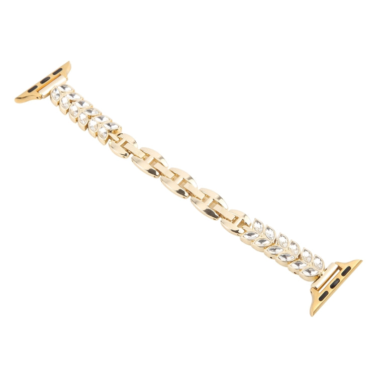 Quick Release Leaf Diamond Alloy Slim Watch Band