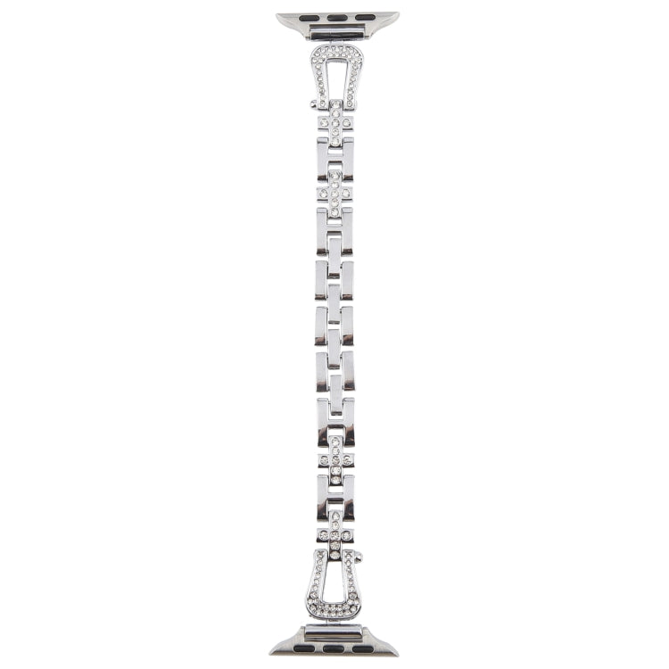 Quick Release U-Shaped Diamond Alloy Slim Watch Band