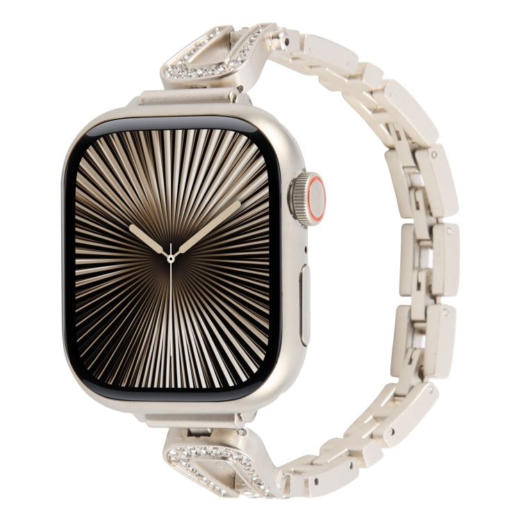 Quick Release U-Shaped Diamond Alloy Slim Watch Band