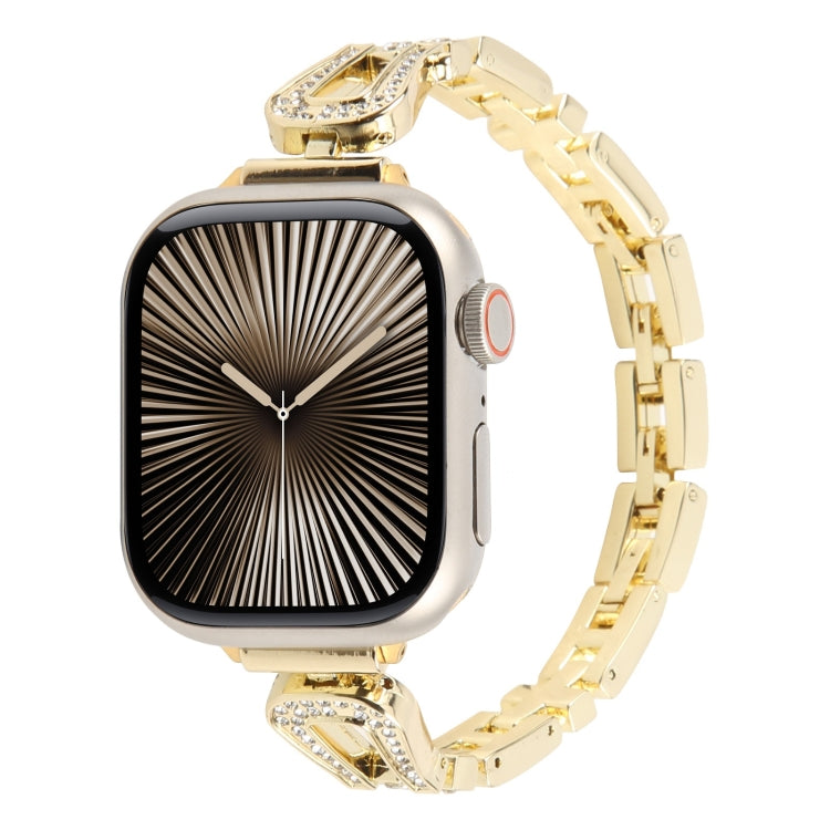 Quick Release U-Shaped Diamond Alloy Slim Watch Band