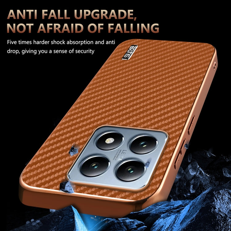 AZNS Electroplated Edge Carbon Fiber Texture Phone Case