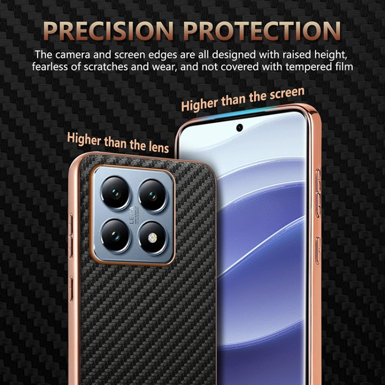 AZNS Electroplated Edge Carbon Fiber Texture Phone Case