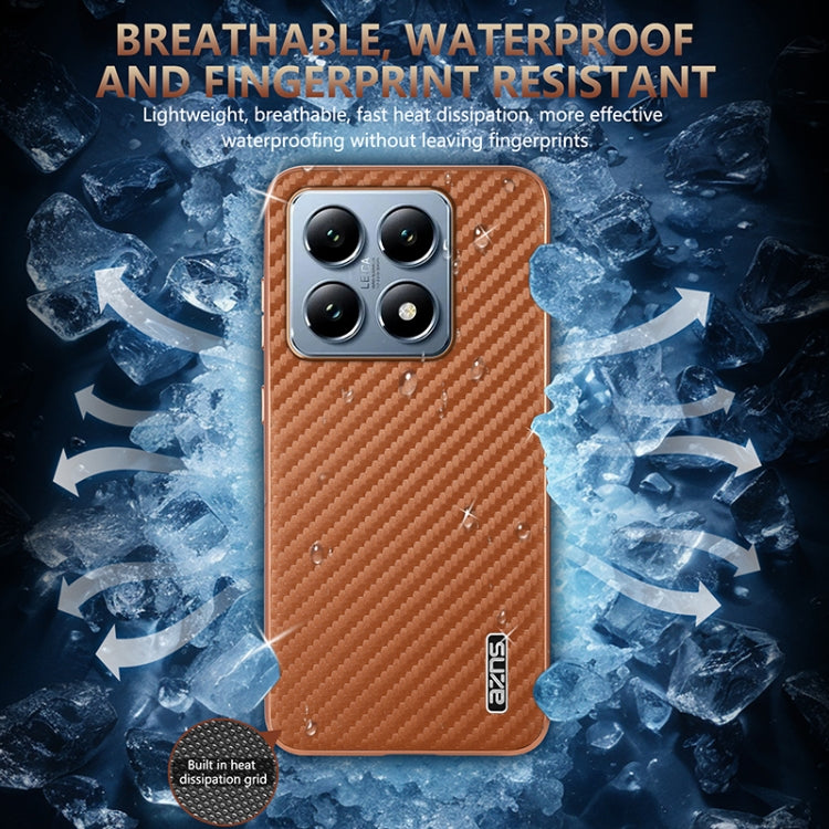 AZNS Electroplated Edge Carbon Fiber Texture Phone Case