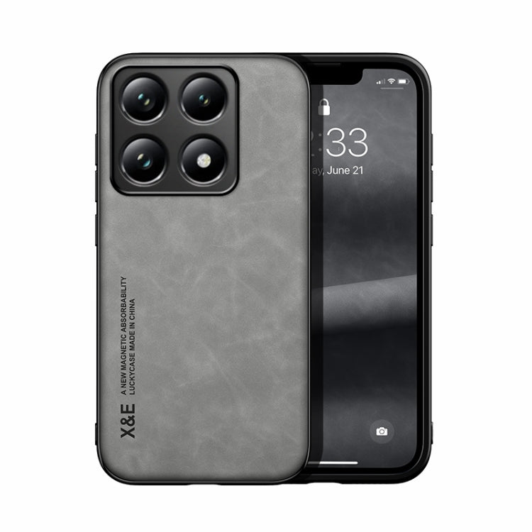Skin Feel Magnetic Leather Back Phone Case