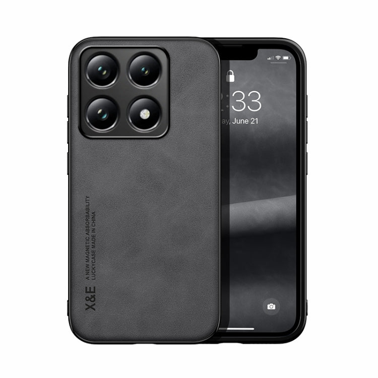 Skin Feel Magnetic Leather Back Phone Case