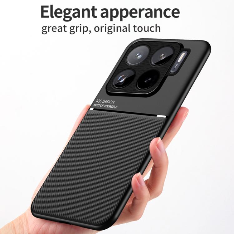 Classic Tilt Strip Grain Magnetic PC Hybrid TPU Phone Case, For Xiaomi 15S Pro, For Xiaomi 15 Ultra, For Xiaomi Poco M7 Pro 5G, For Xiaomi 15 Pro, For Xiaomi 15, For Xiaomi 14T Pro