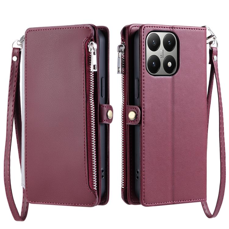 Leather Stitching Multi-card Slot Zipper Phone Case, For Xiaomi 15T Pro, For Xiaomi 15 Pro, For Xiaomi 15