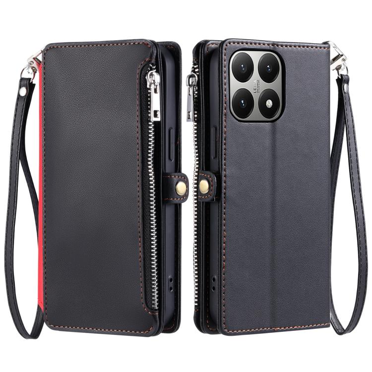 Leather Stitching Multi-card Slot Zipper Phone Case, For Xiaomi 15T Pro, For Xiaomi 15 Pro, For Xiaomi 15