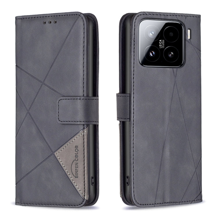 Magnetic Buckle Rhombus Texture Leather Phone Case