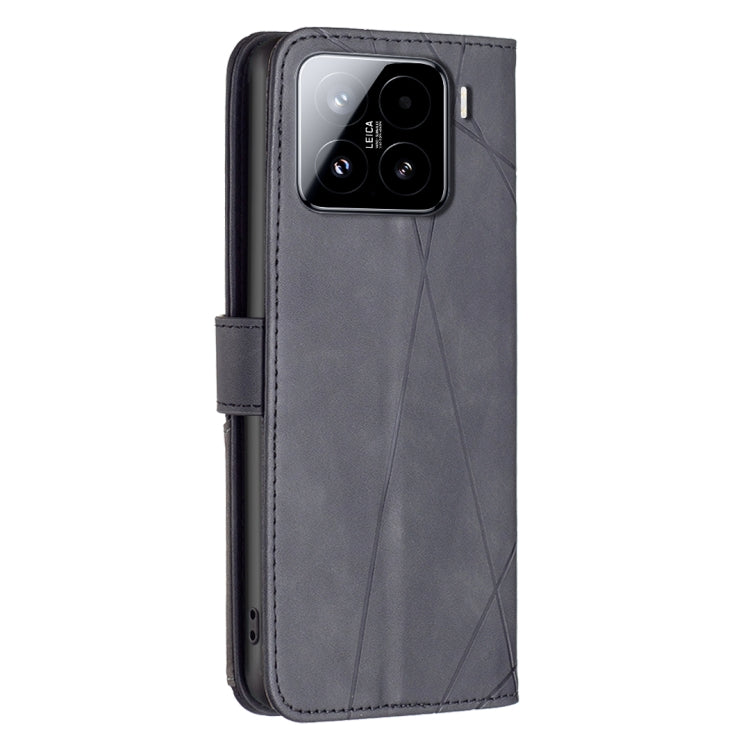 Magnetic Buckle Rhombus Texture Leather Phone Case