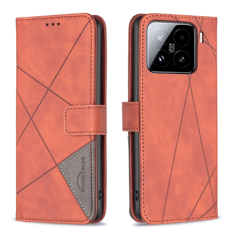 Magnetic Buckle Rhombus Texture Leather Phone Case