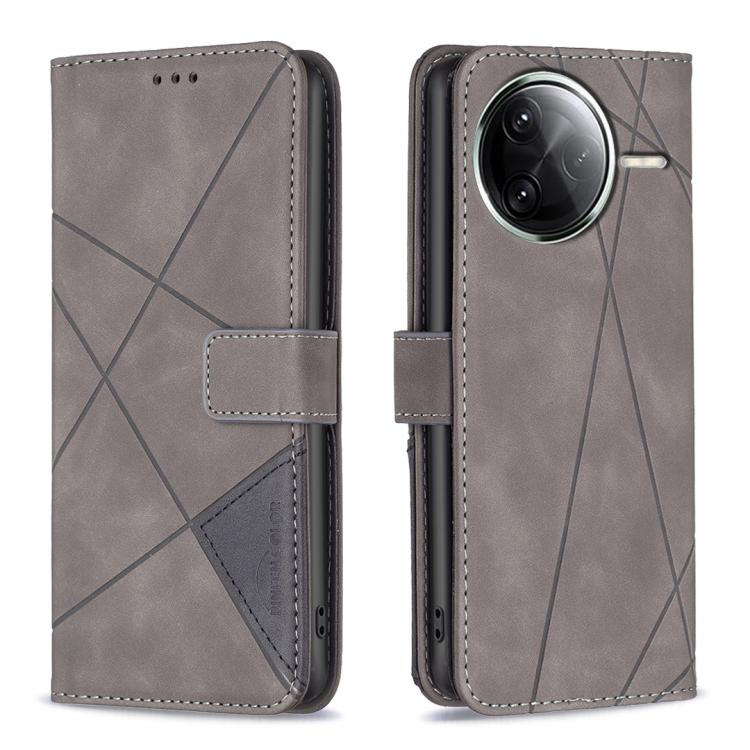 Magnetic Buckle Rhombus Texture Leather Phone Case