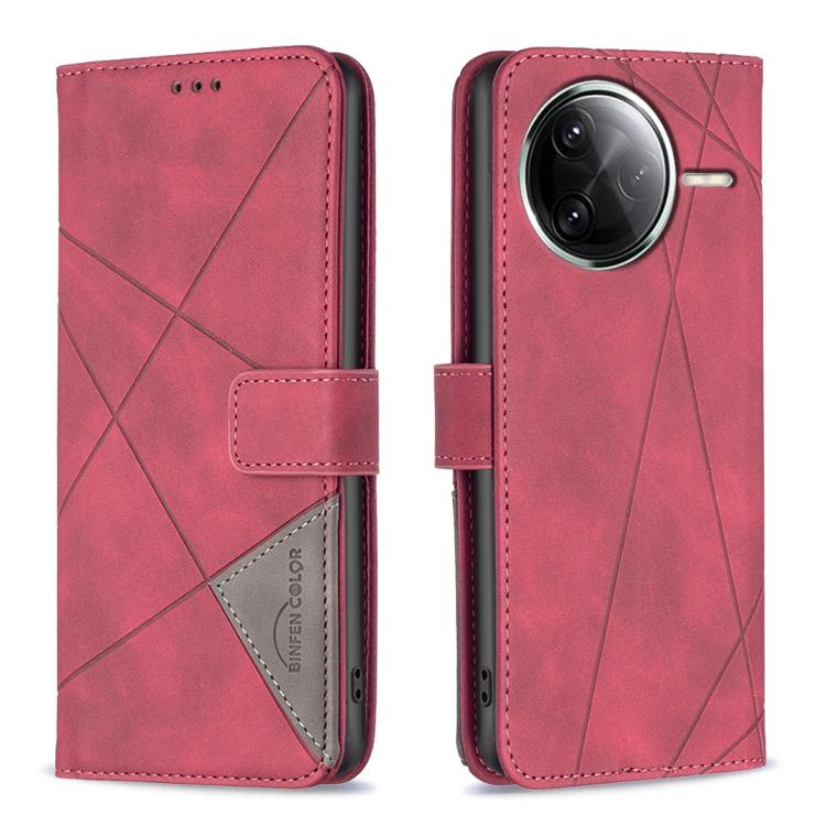 Magnetic Buckle Rhombus Texture Leather Phone Case