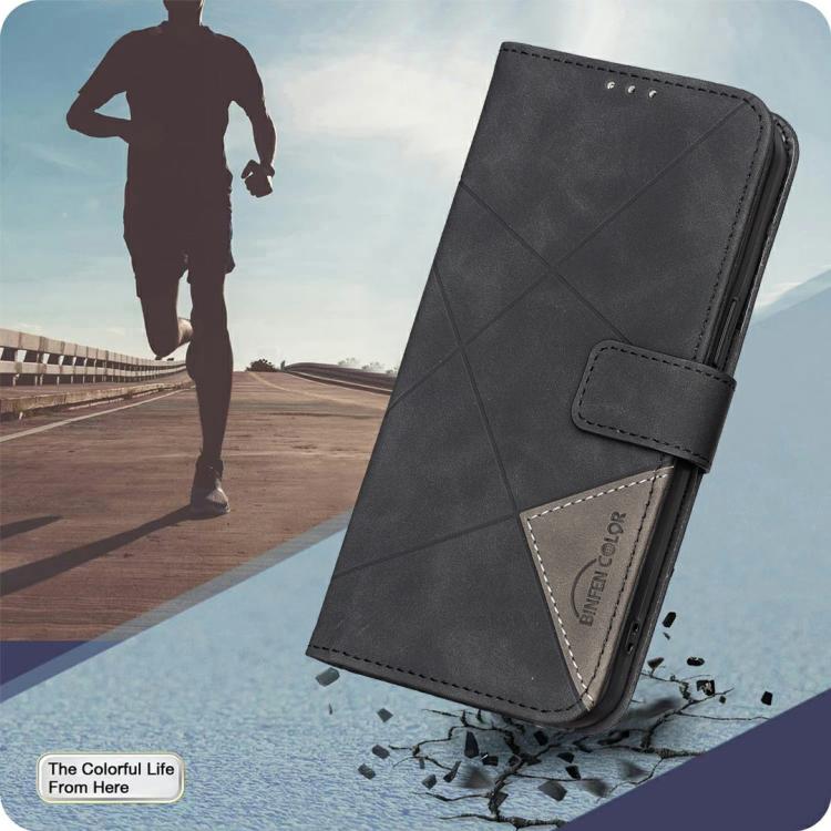 Magnetic Buckle Rhombus Texture Leather Phone Case