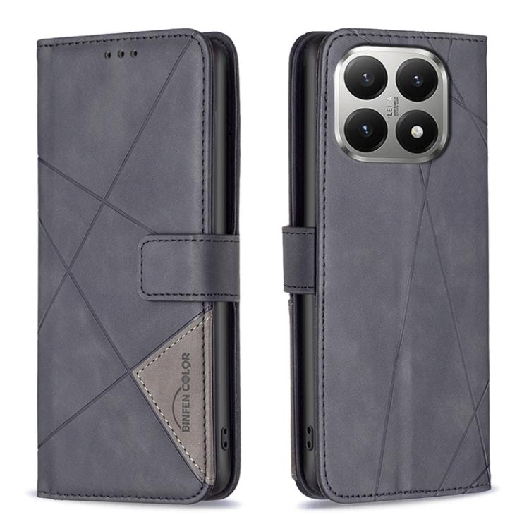 Magnetic Buckle Rhombus Texture Leather Phone Case, For Xiaomi Poco M7 4G 169mm, For Xiaomi 15T Pro 5G, For Xiaomi 15T 5G, For Xiaomi Poco F7 5G Global