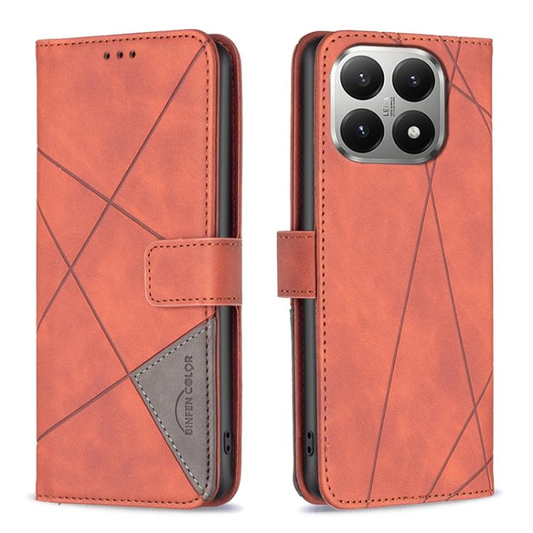 Magnetic Buckle Rhombus Texture Leather Phone Case, For Xiaomi Poco M7 4G 169mm, For Xiaomi 15T Pro 5G, For Xiaomi 15T 5G, For Xiaomi Poco F7 5G Global