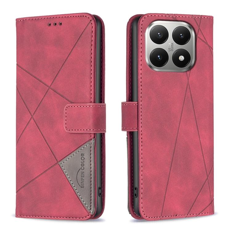 Magnetic Buckle Rhombus Texture Leather Phone Case, For Xiaomi Poco M7 4G 169mm, For Xiaomi 15T Pro 5G, For Xiaomi 15T 5G, For Xiaomi Poco F7 5G Global
