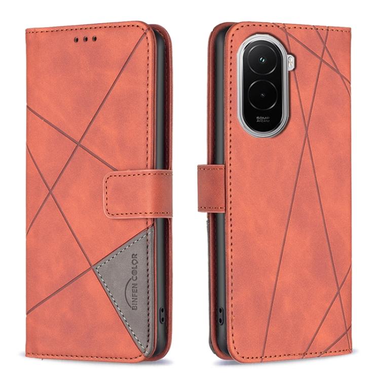 Magnetic Buckle Rhombus Texture Leather Phone Case, For Xiaomi Poco M7 4G 169mm, For Xiaomi 15T Pro 5G, For Xiaomi 15T 5G, For Xiaomi Poco F7 5G Global