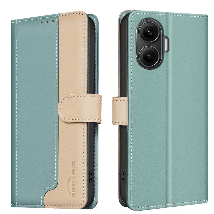 Color Matching RFID Anti-theft Leather Phone Case, For Xiaomi Poco M7 4G 169mm, For Xiaomi 15T Pro 5G, For Xiaomi 15T 5G, For Xiaomi Poco F7 5G Global