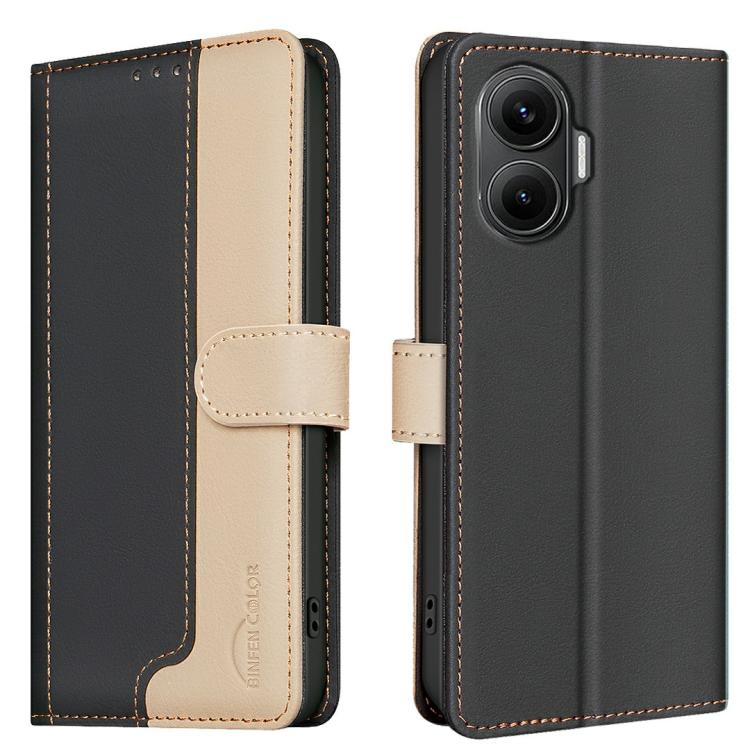 Color Matching RFID Anti-theft Leather Phone Case, For Xiaomi Poco M7 4G 169mm, For Xiaomi 15T Pro 5G, For Xiaomi 15T 5G, For Xiaomi Poco F7 5G Global