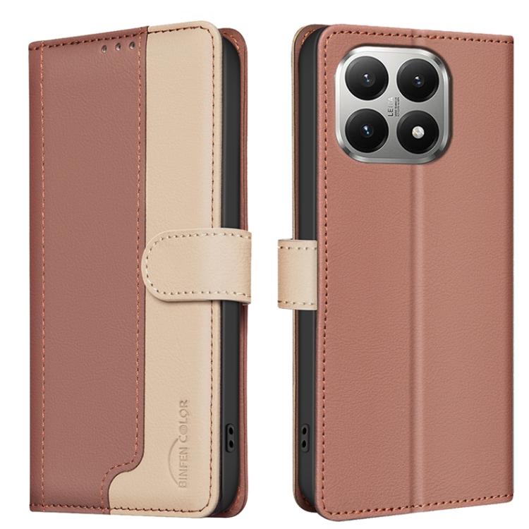 Color Matching RFID Anti-theft Leather Phone Case, For Xiaomi Poco M7 4G 169mm, For Xiaomi 15T Pro 5G, For Xiaomi 15T 5G, For Xiaomi Poco F7 5G Global