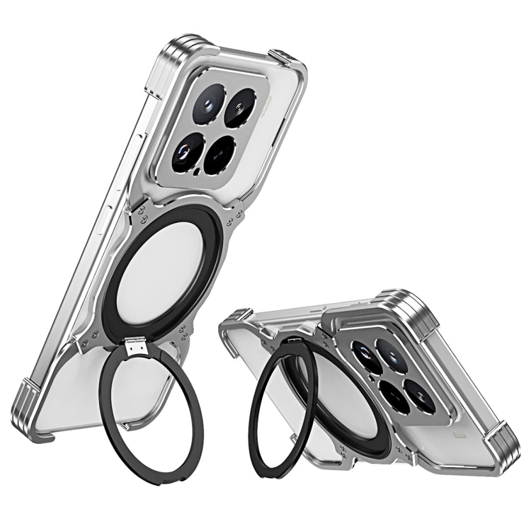 Mechanical Arm Borderless MagSafe Holder Metal Phone Case